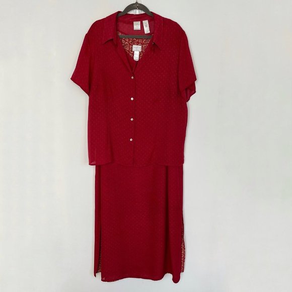 Emma James Reversible Dress W/ Button Up Shirt - Picture 1 of 16